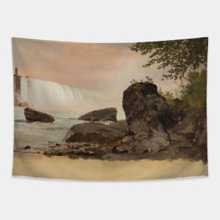 View of the Canadian Falls and Goat Island by Frederic Edwin Church Tapestry