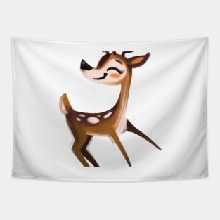 Cute Deer Drawing Tapestry