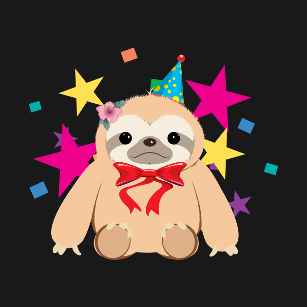 Bow Tie Party Sloth by Danion