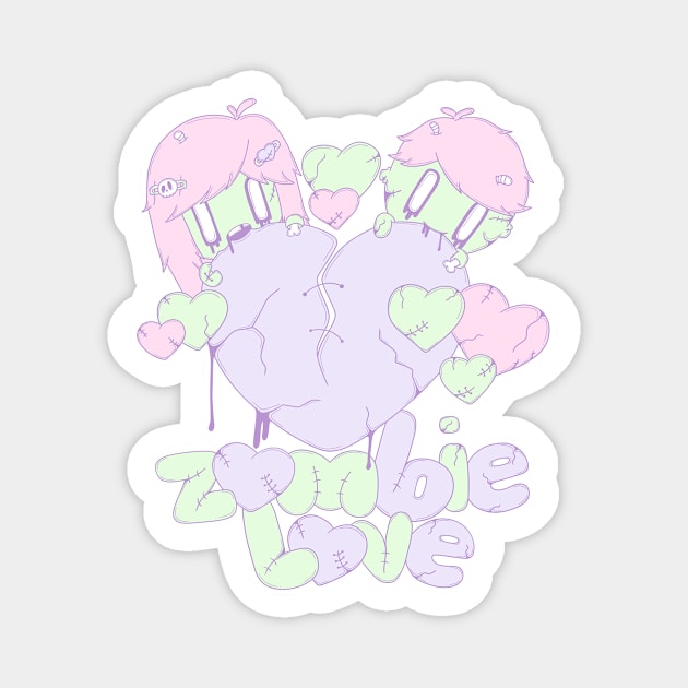 Zombie love Magnet by studiomogwai