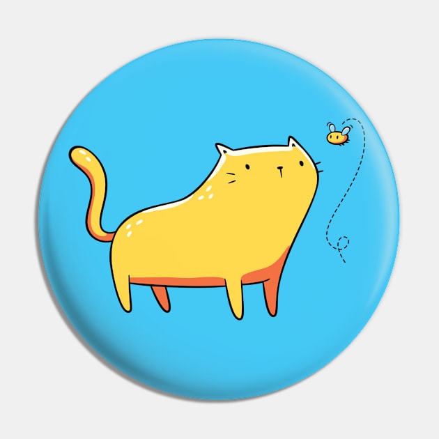 Cat and Bee Pin by LydiaLyd