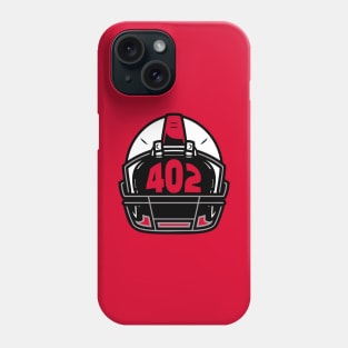Retro Football Helmet 402 Area Code Lincoln Nebraska Football Phone Case