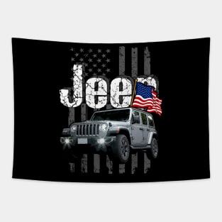 Wrangler JL Jeepcar JEEP Flag Tapestry