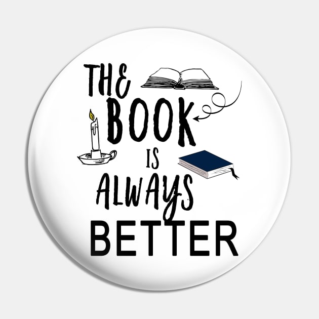 The Book Is Always Better Pin by YasStore