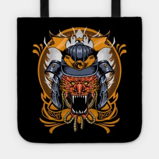 Dragon Warrior with Samurai Helmet Tote