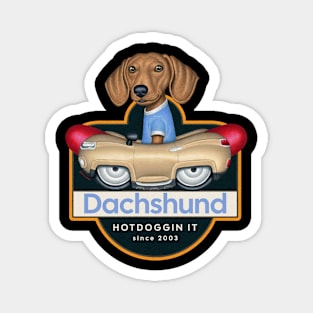 Dachshund HotDoggin It Magnet