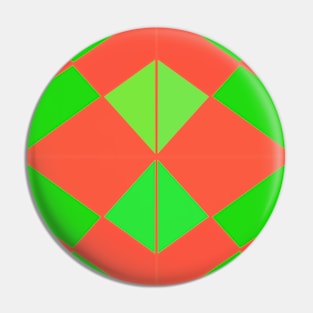 Red and Green pattern Pin