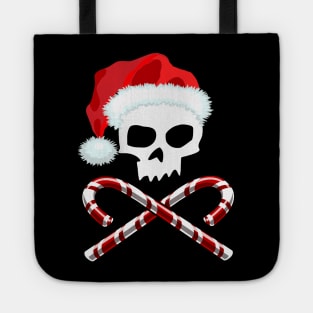 Santa Skull & Candy Canes Tote