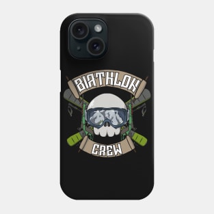 Biathlon crew Jolly Roger pirate flag Phone Case