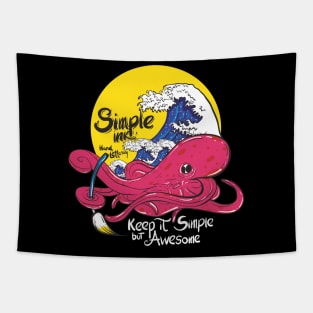 Octopus simple INK Tapestry