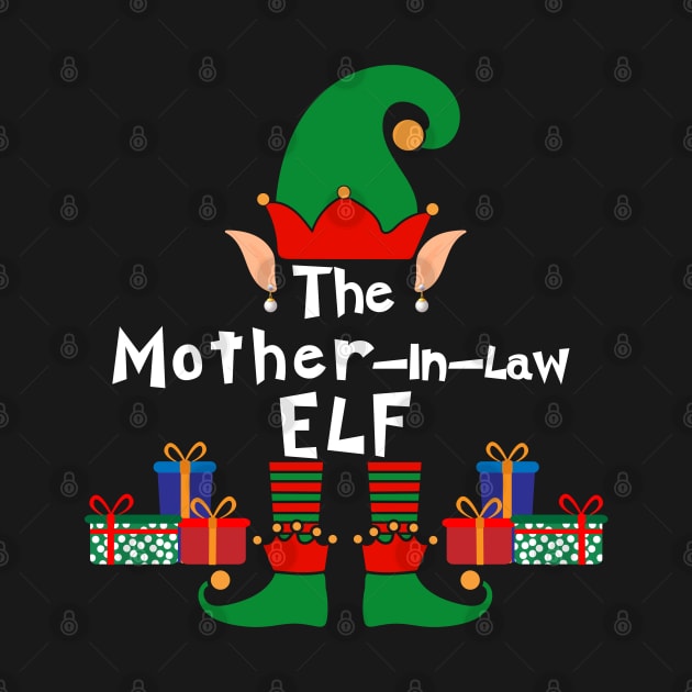 Funny Family Matching Christmas Mother-in-law Elf by Mind Your Tee