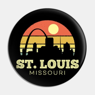 St Louis Missouri Vintage Sunset Pin