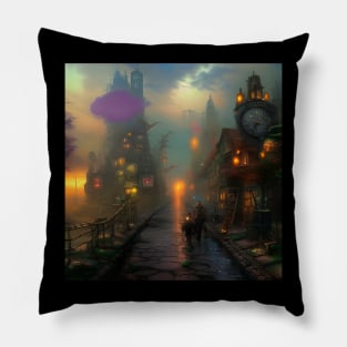 Gothic city Pillow