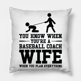 Baseball Coach Wife Professional Mom Instructor Pillow