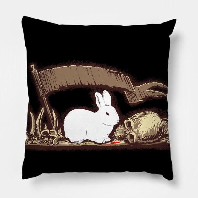 Killer Rabbit Pillow by Raging Sockmonkey