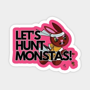 Let's Hunt Monsters - Rabbit Samurai Magnet