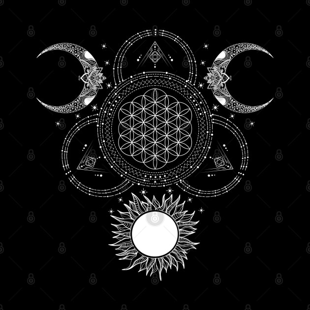 Flower Of Life | Sun and Moon by CelestialStudio