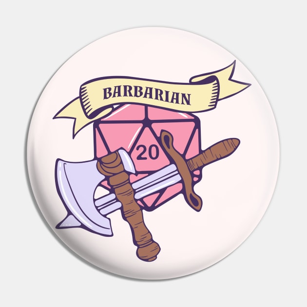 D&D Barbarian Pin by Sunburst