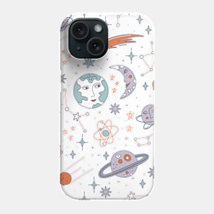 Cute Pattern with astronomy symbols Phone Case