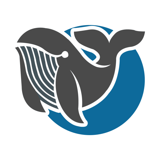 Awesome Minimalist Whale Design for Ocean and Sea by MikeHelpi