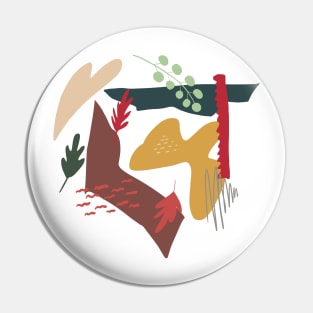 Autumnal Collage Pin