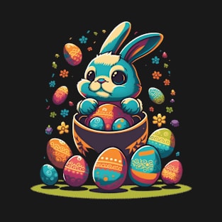 Cute Easter Bunny Easter Egg Men Women Kids T-Shirt