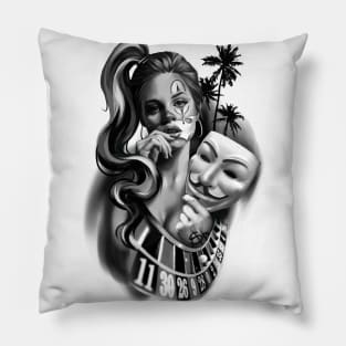 Chicano girl Pillow