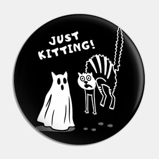 Just kitting - just kidding cats, cat lover gift Pin