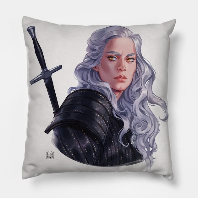 The Witcher 2 Pillow by Ithilnaur