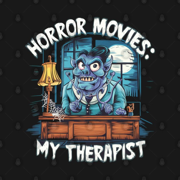 Horror Movie Therapy Halloween Fans Costume Movies Created by woormle