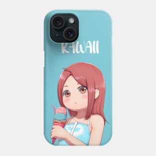 kawaii ice cream anime girl Phone Case