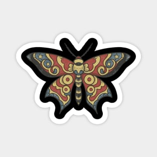 Vintage Retro Flash Tattoo butterfly Magnet