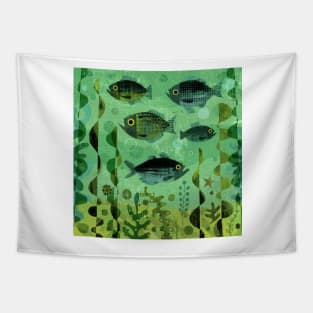 Fishy Greens Tapestry