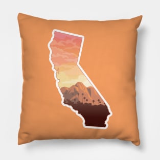 Southern California Sunset Map Pillow