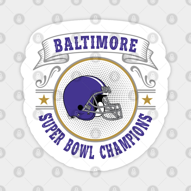 Baltimore Super Bowl Champions Magnet by genzzz72