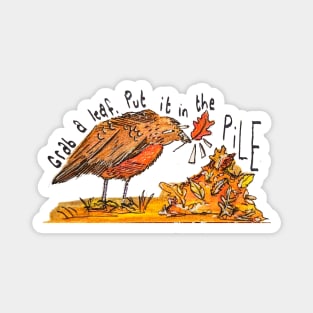 Raking Leaves Magnet