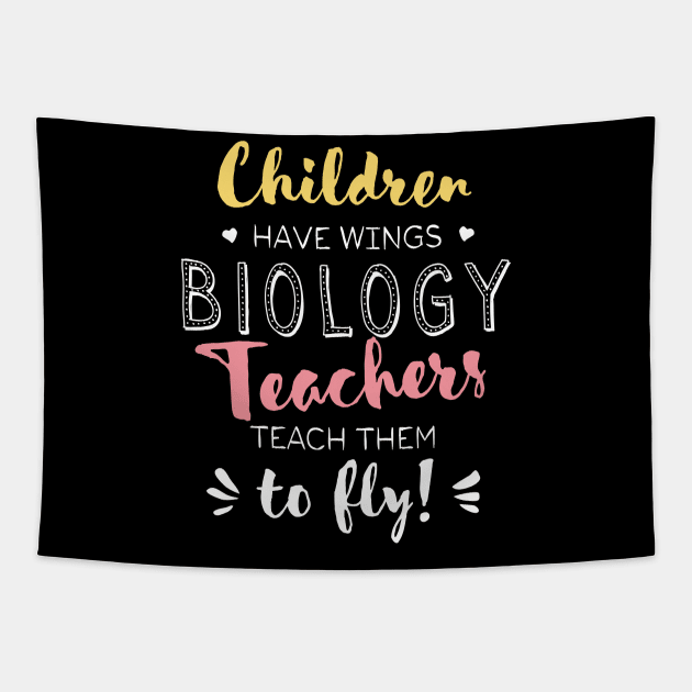 Biology Teacher Gifts - Beautiful Wings Quote Tapestry by BetterManufaktur