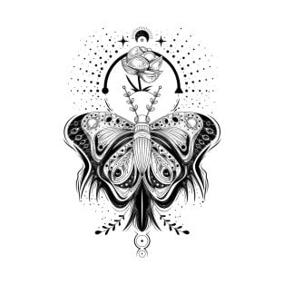 Mystical butterfly - tribal / tattoo style T-Shirt