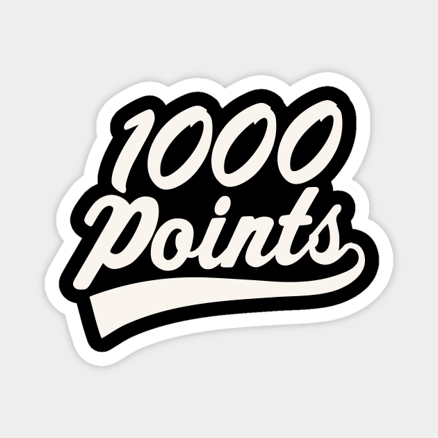 1000 Points Scorer High School Basketball Player Magnet by PodDesignShop