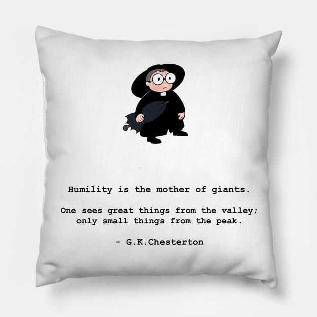 Father Brown Pillow by Laura Beth Art