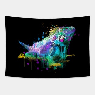 Colorful Iguana Art Tapestry