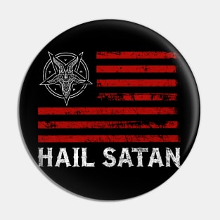 Hail Satan I Satanic Goat I Occult Baphomet Gift product Pin