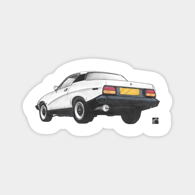 Geo3Doodles Triumph TR7 Doodle Magnet by Geo3doodles