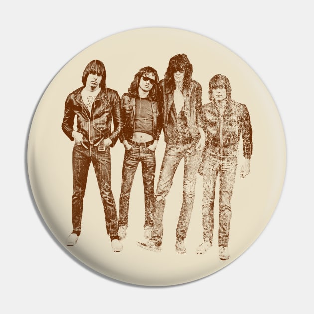 Ramones - Retro Vintage Sketches Pin by NMAX HERU