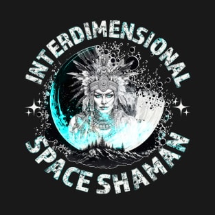 INTERDIMENSIONAL SPACE SHAMAN-moon white T-Shirt