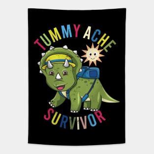 Tummy Ache Survivor Stomach Aches Dinosaurs Back To School Tapestry