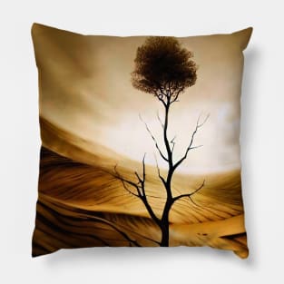 Lonely Desert Tree Pillow