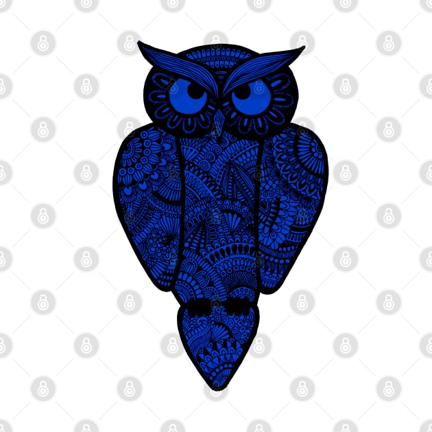 Owl (dark blue) by calenbundalas