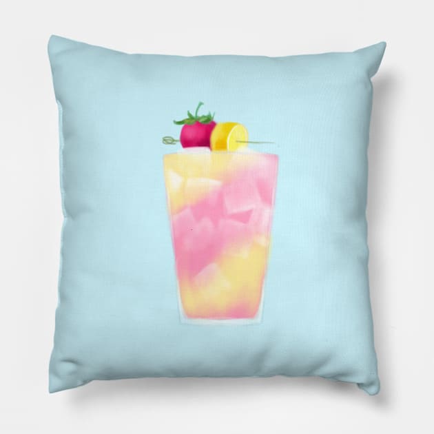 Fresh-Pressed Strawberry Lemonade Pillow by Star Sandwich