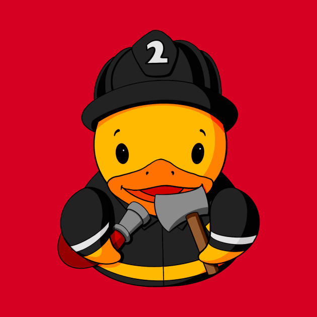 Fireman Rubber Duck by Alisha Ober Designs